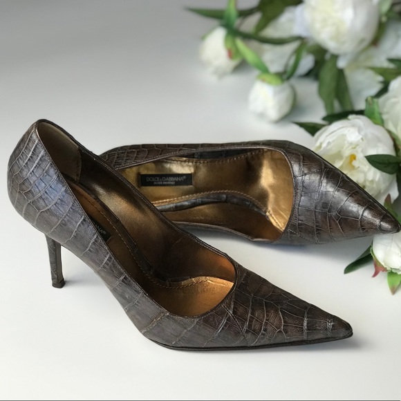 Dolce & Gabbana Crocodile Leather High Heel - Picture 1 of 9